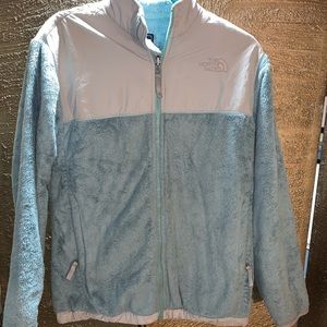 Light blue north face jacket